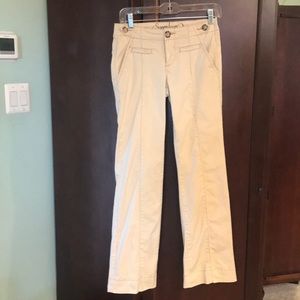 Spoon Jeans Women's Tan Straight Leg Pants